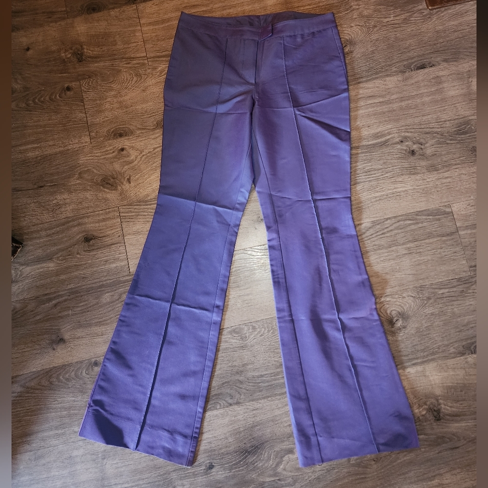 Women's Vintage le chateau purple flared trousers